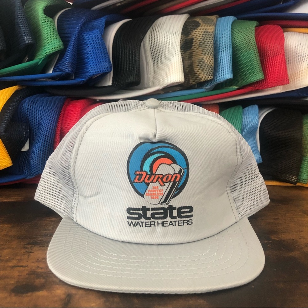Vintage 80s Streetwear Duron State Water Heaters mesh Trucker Hat | USA plumber